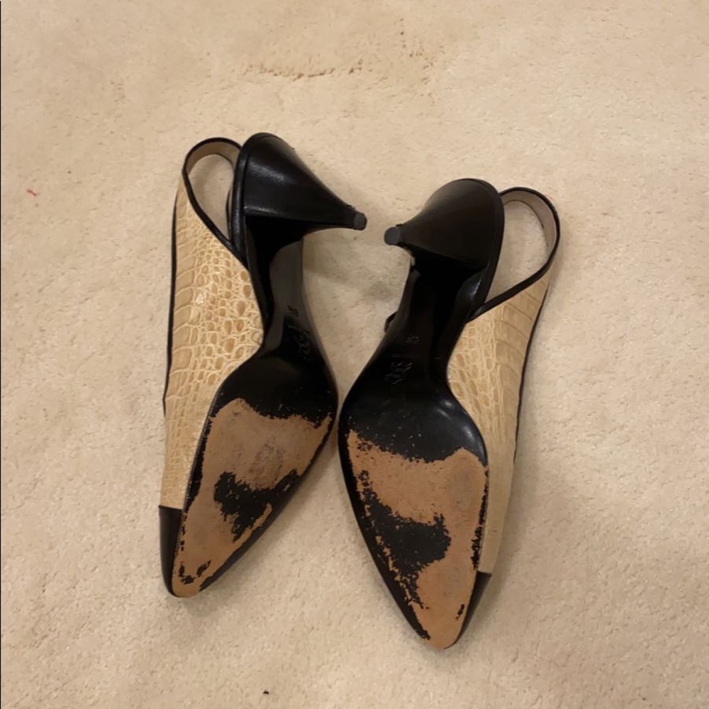 Mario Valentino Crocodile Slingback Heels - Picture 4 of 5